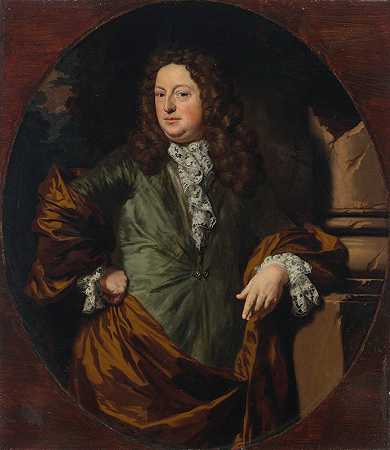 一个男人的肖像，传统上被认为是博尔奇格雷夫伯爵`Portrait of a man, traditionally identified as Count Borchgrave by Nicolaes Maes