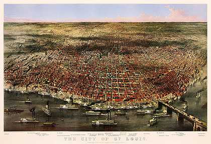 圣路易斯市1874年`The City Of St Louis 1874