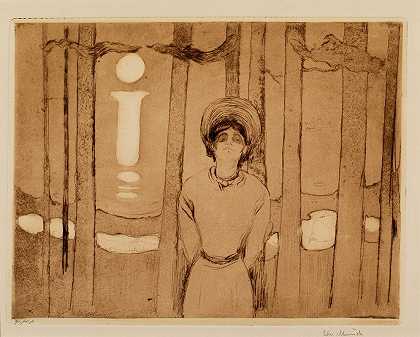 夏夜。声音`Summernight. The Voice (1985) by Edvard Munch