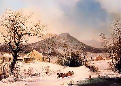 乡村的冬天——远山`Winter In The Country – Distant Hills