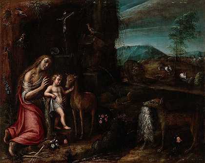 忏悔的玛丽·抹大拉`The Penitent Mary Magdalene by Orsola Maddalena Caccia