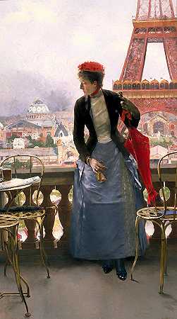 巴黎博览会上的女士`Lady At The Paris Exposition