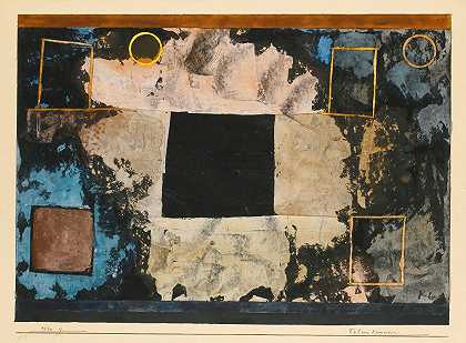 岩石切割室（岩石切割室）`Felsen Kammern (Rock~Cut Chambers) (1930) by Paul Klee
