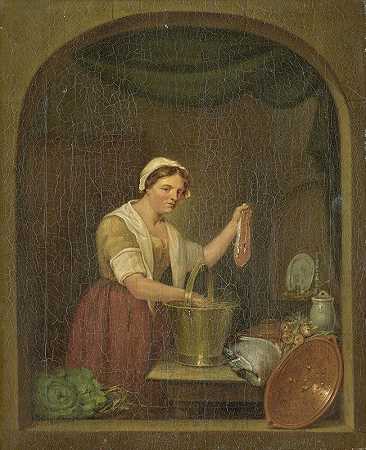 厨娘`The Kitchen Maid (1820) by Jan de Ruyter