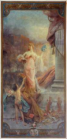 剧院`Les Théâtres (1907) by Henri Adrien Tanoux
