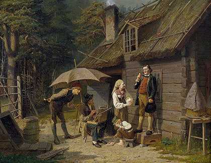 在国外学习的画家`A Painter Studying Abroad (1867) by Peter Eskilson