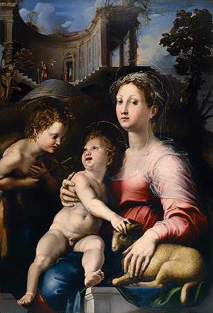 圣母玛利亚和圣约翰的孩子`Madonna And Child With Saint John The Baptist