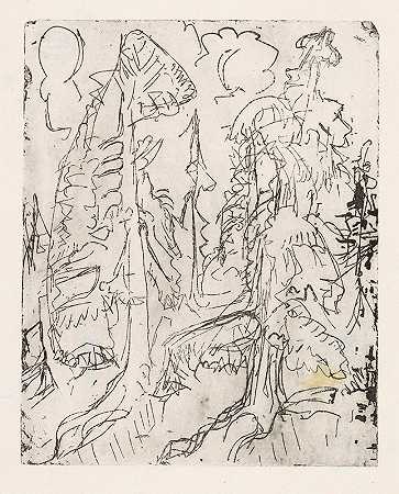 伯格坦宁`Bergtannen (1920) by Ernst Ludwig Kirchner
