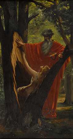 暴风雨`The Tempest (1889) by Luis Ricardo Falero