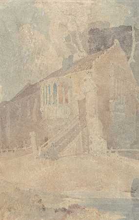 一座旧建筑，带有一扇改造后用作谷仓的定向窗`An Old Building with an Oriel Window Converted for Use as a Barn (1805 to 1806) by John Sell Cotman