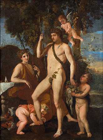 酒神阿波罗`Bacchus~Apollo (17th century) by Nicolas Poussin