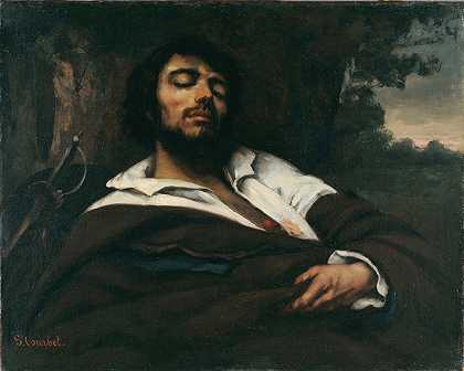 伤者`Der Verwundete (1866) by Gustave Courbet