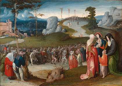 前往加略山的队伍`The Procession to Calvary (ca. 1520–25) by Jan Wellens de Cock