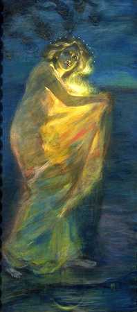 穿着太阳的女人`Woman Clothed with the Sun (1904) by Alice Pike Barney