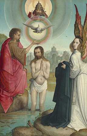 基督的洗礼`The Baptism of Christ (c. 1508~1519) by Juan de Flandes