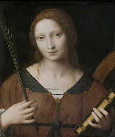 亚历山大圣凯瑟琳`St Catherine of Alexandria (1495 – 1532) by Bernardino Luini
