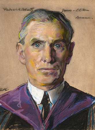 弗雷德里克·S·琼斯1884年获得学士学位，1909年担任耶鲁学院院长-`Frederick S. Jones; B.A. 1884, Dean of Yale College 1909~ by William Sergeant Kendall
