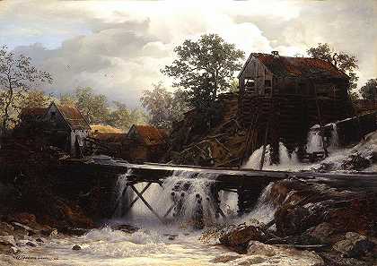 威斯特伐利亚的一家木材厂`A Timber Mill In Westphalia