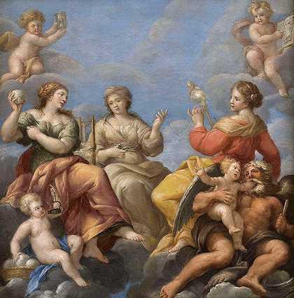三个命运`The Three Fates (18th Century) by Bolognese School