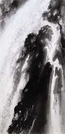 瀑布`Waterfall (1925) by Takeuchi Seihō