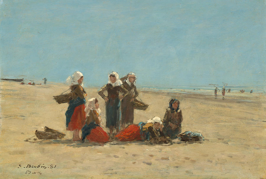 柏克海滩上的女人`Women On The Beach At Berck