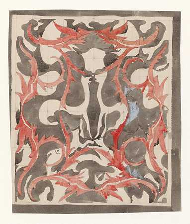 动物图案装饰设计`Decoratief ontwerp met diermotieven (1874) by Carel Adolph Lion Cachet