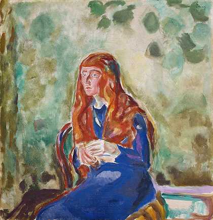 Käte Perls肖像`Portrait Of Käte Perls (1913) by Edvard Munch