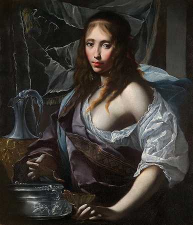 艾蒿准备喝下丈夫莫索罗斯的骨灰`Artemisia Prepares To Drink The Ashes Of Her Husband Mausolus