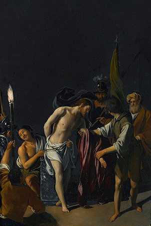 基督被绑在柱子上`Christ Tied To The Column by Alessandro Turchi