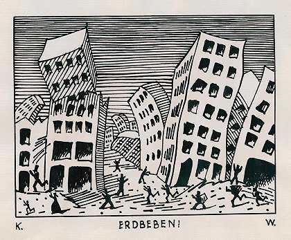 地震`Erdbeben (around 1922) by Karl Wiener