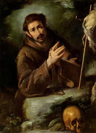 祈祷中的圣方济各`Saint Francis in Prayer