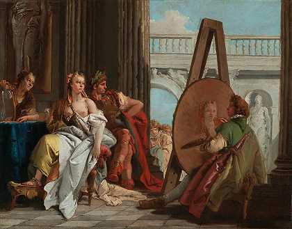 亚历山大大帝和坎帕斯在阿佩列斯的工作室`Alexander the Great and Campaspe in the Studio of Apelles