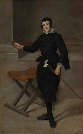 小丑卡拉巴扎的肖像`Portrait of the Jester Calabazas (c. 1631–32) by Diego Velázquez