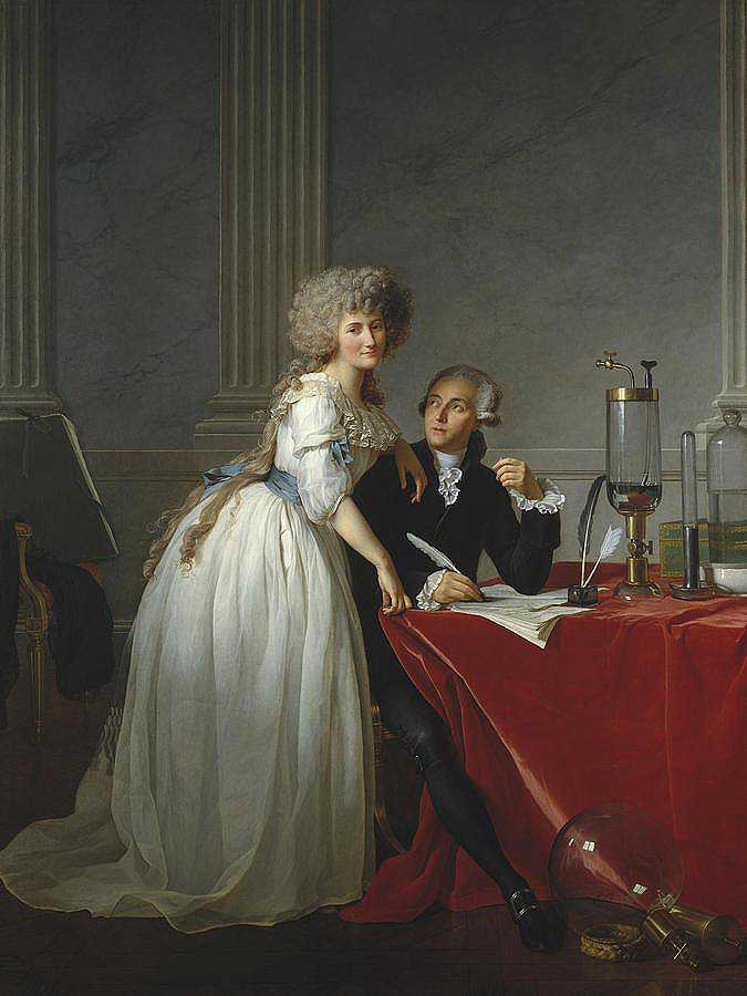 安托万·劳伦特·拉瓦锡夫妇的肖像`Portrait of Antoine-Laurent Lavoisier and his Wife