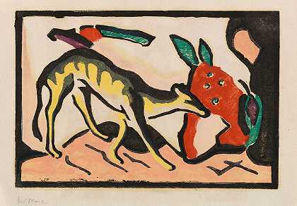 蓝骑士`Der Blaue Reiter (1912) by Wassily Kandinsky