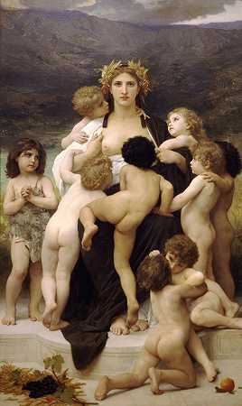 灵魂父母`Alma Parens (1883) by William Bouguereau