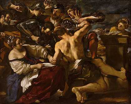萨姆森被俘`Samson Captured by the Philistines (1619) by the Philistines by Guercino