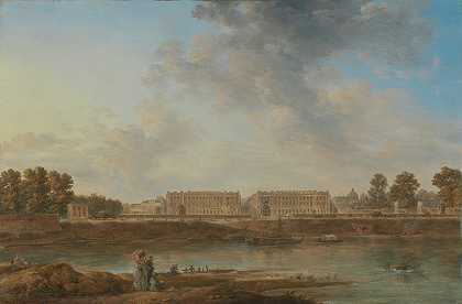 路易十五广场景观`A View of Place Louis XV by Alexandre-Jean Noël