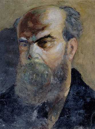 保罗·维莱恩肖像（1844-1896），波埃特`Portrait de Paul Verlaine (1844~1896), poète (1885) by Frédéric Auguste Cazals