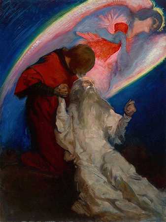 Amfortas研究报告发布`Study for Amfortas Released by Galahad, in The Quest and Achievement of the Holy Grail (ca. 1893–1901) by Galahad, in The Quest and Achievement of the Holy Grail by Edwin Austin Abbey
