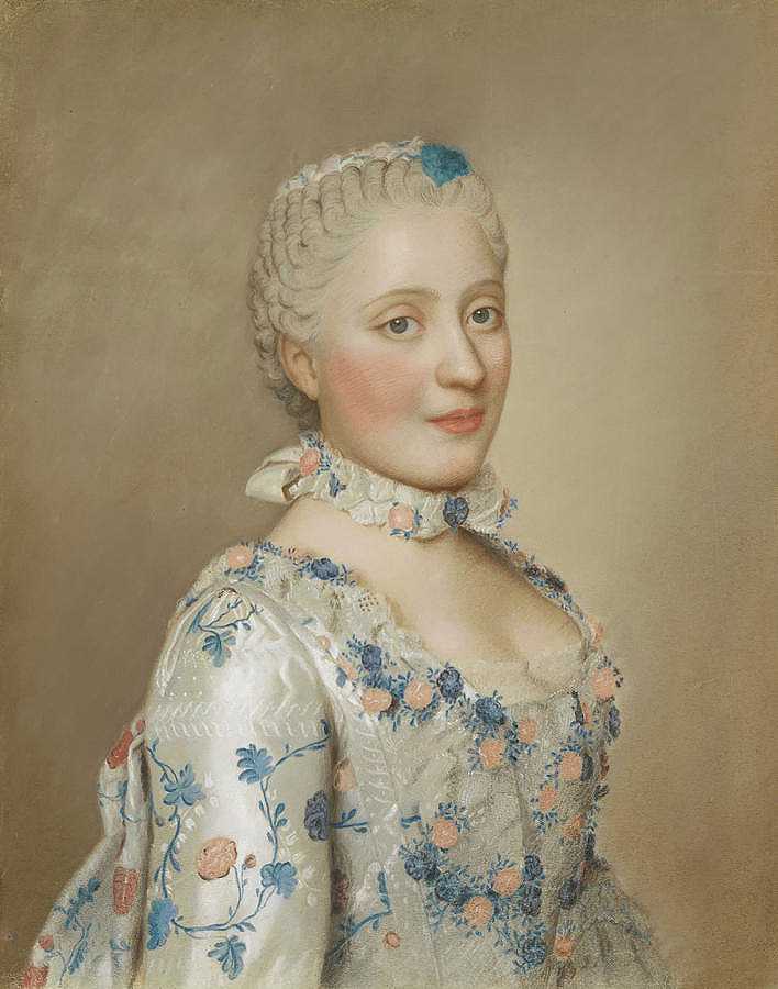 玛丽·约瑟夫·范·萨克森肖像`Portrait of Marie Josephe van Saksen