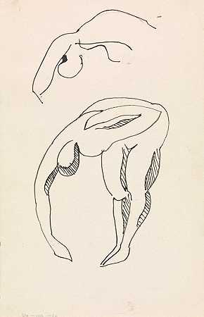 弓形`Bowing Figure (1910 ~ 1915) by Henri Gaudier-Brzeska