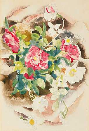 玫瑰`Roses (1926) by Charles Demuth