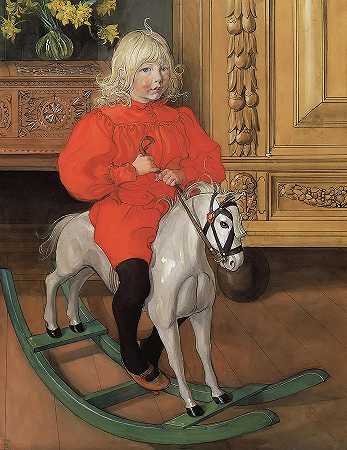 卡尔·拉尔森的肖像`Portrait Of Carl Larsson