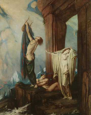 俄耳甫斯和欧律狄斯`Orpheus And Eurydice by Charles De Sousy