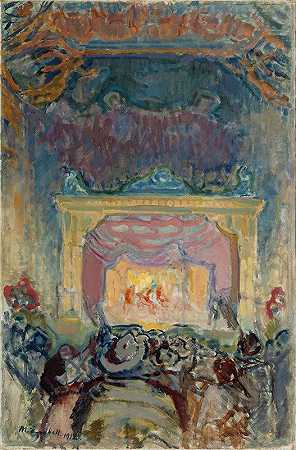 巴黎的综艺剧院`The Variety Theatre in Paris (1912) by Magnus Enckell
