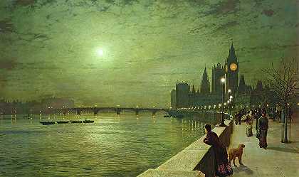关于泰晤士河-威斯敏斯特的思考`Reflections on the Thames – Westminster