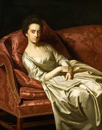 一位女士的肖像`Portrait Of A Lady by John Singleton Copley