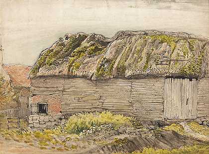 屋顶长满青苔的谷仓——绍尔汉姆`A Barn with a Mossy Roof – Shorham