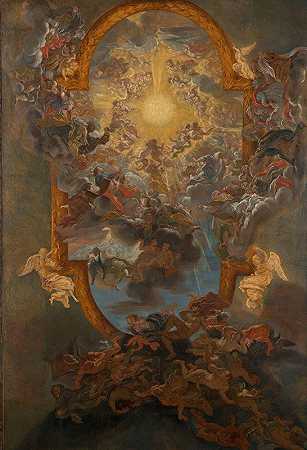 耶稣名字的胜利`The Triumph of the Name of Jesus (1676–79) by Giovanni Battista Gaulli